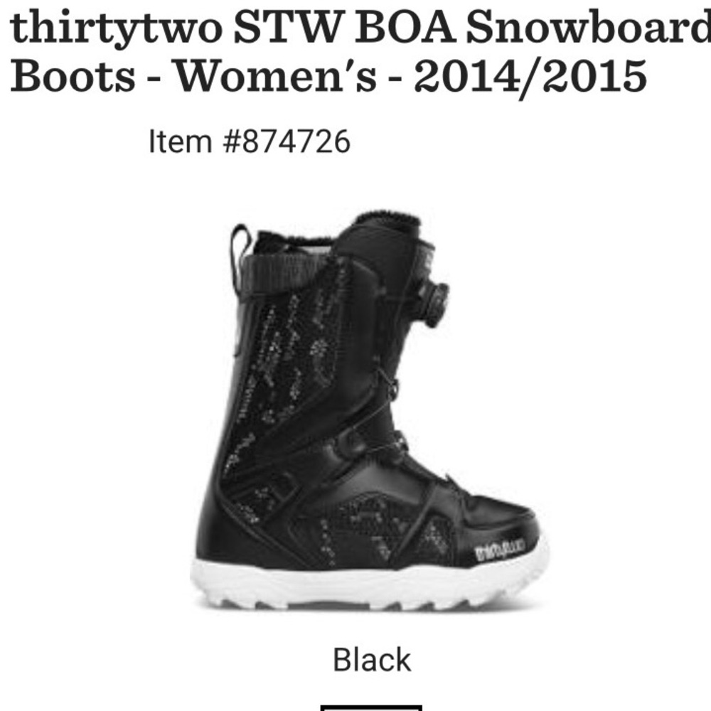 Thirtytwo STW Boa Black Snowboard Boots